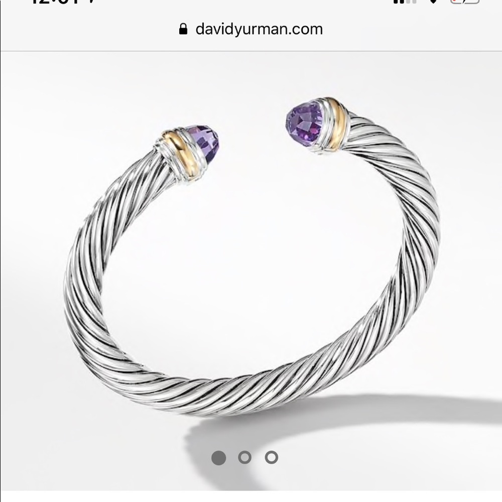 ❌Sold❌DY 7mm bracelet 14k gold and amethyst
